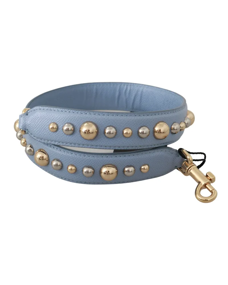 Dolce & Gabbana Women's Blue Leather Handbag Accessory Shoulder Strap Bag Blue