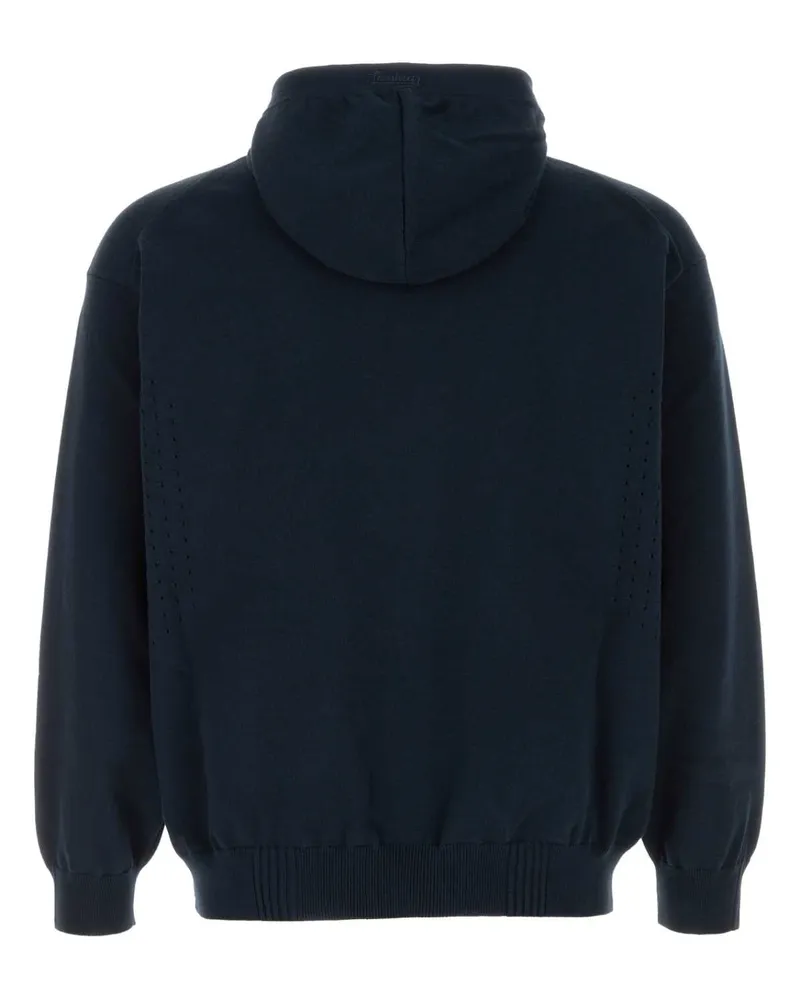Herno Cotton-Blend Hoodie — Navy Navy