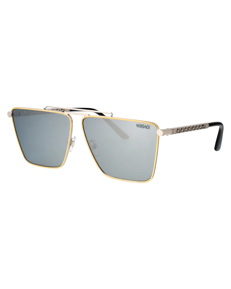 Versace 0VE2266 Gold and Silver Metal Sunglasses — Gold Gold