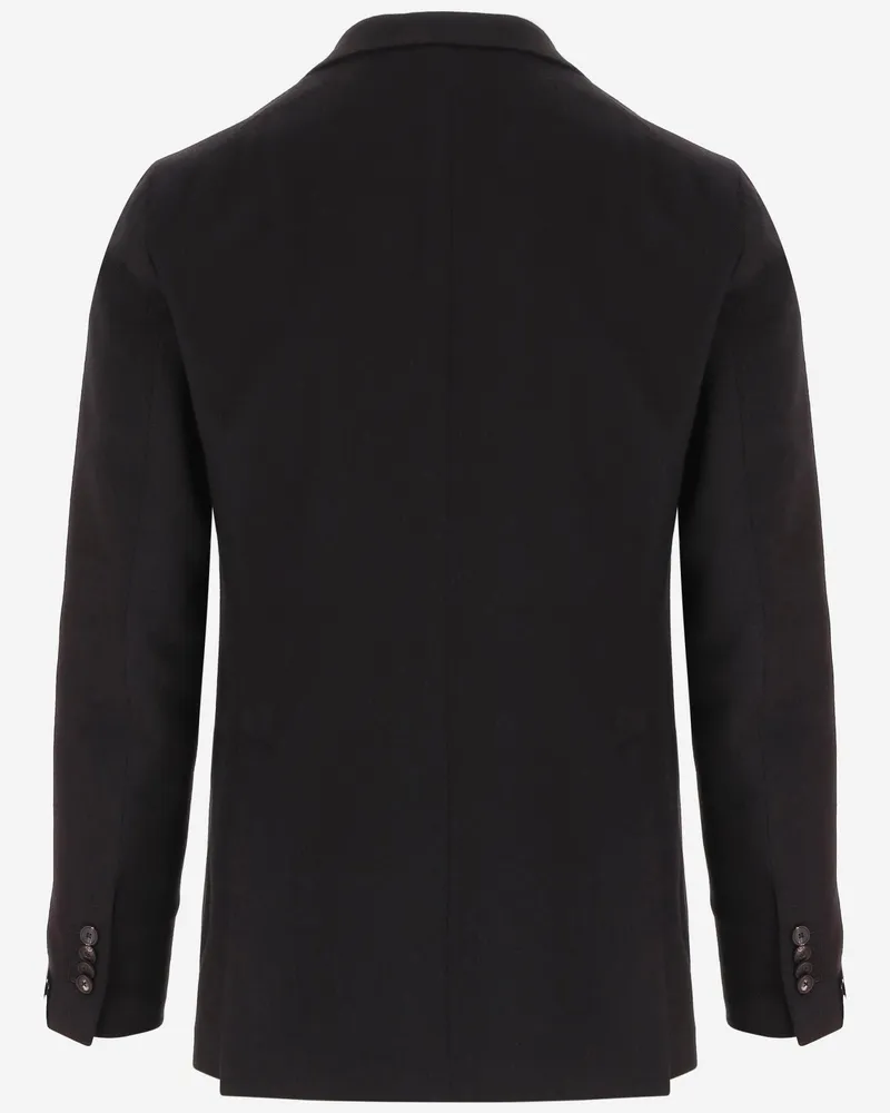 Tagliatore Men's Jacket Camel Fabric, Black Black
