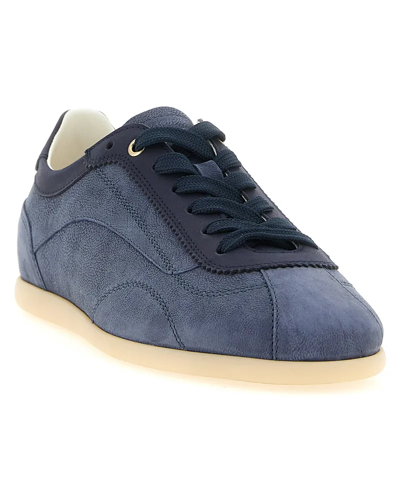 Brunello Cucinelli Nubuck Leather Sneaker — Navy Navy