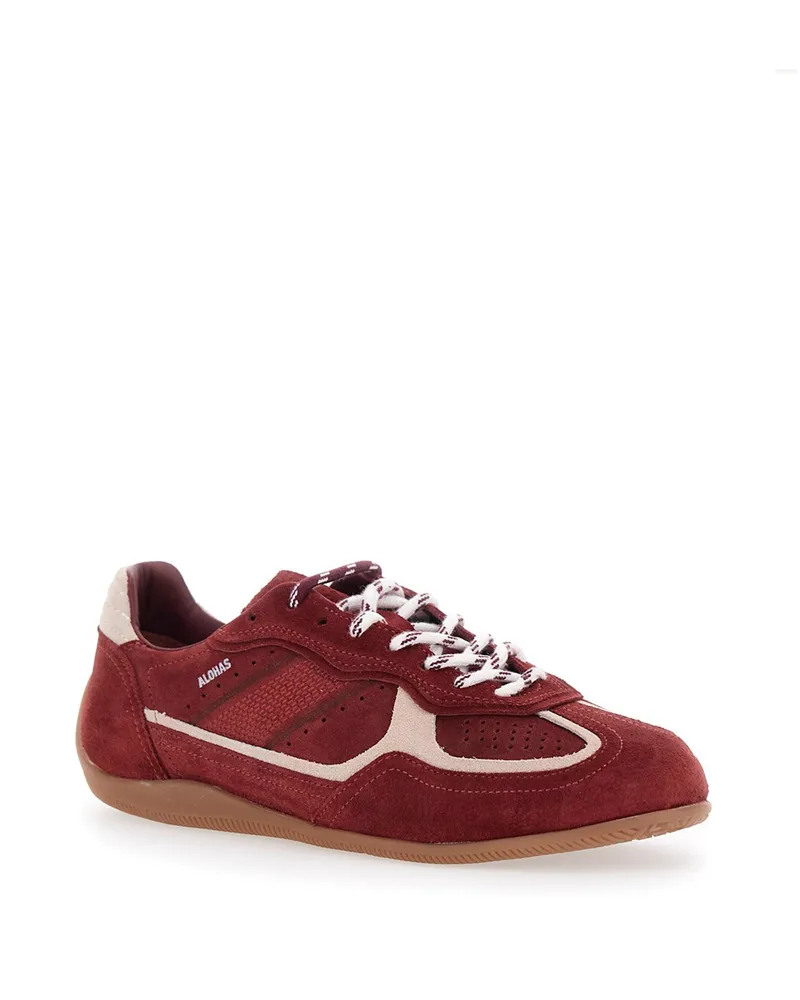 Alohas Women's Sneakers Burgundy Suede Trainers Burgundy
