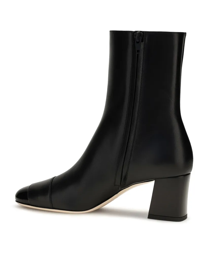 Valentino Garavani Women's Ankle Boots Veeside Leather Black Calf Black