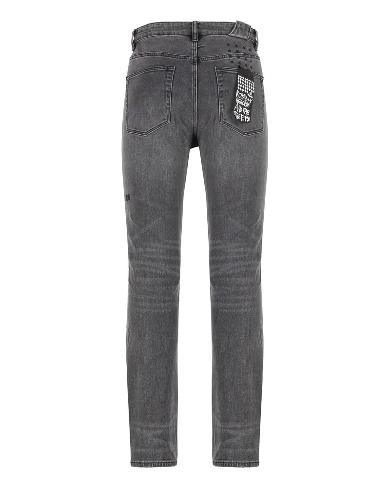 ksubi Men's Black 5-Pocket Skinny Jeans Cotton Black