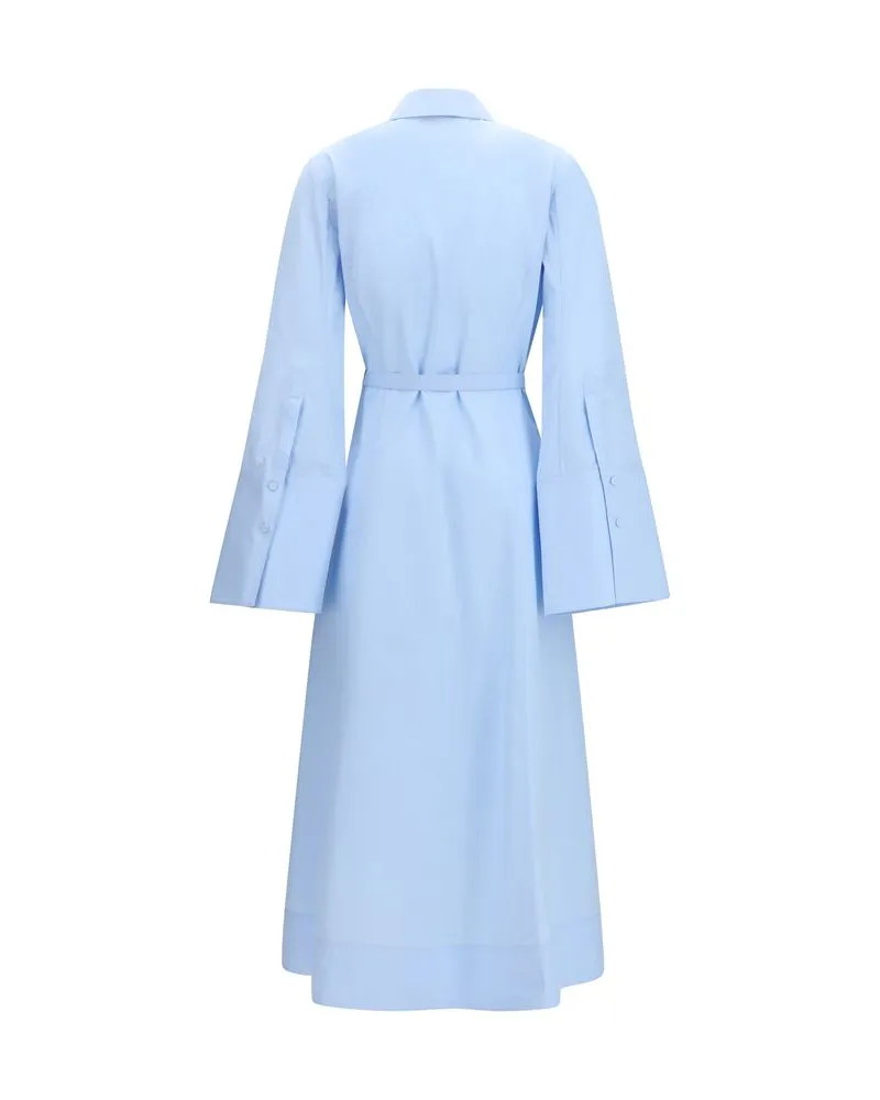 Gabriela Hearst Women's Blue Cotton Casual Dress Blue