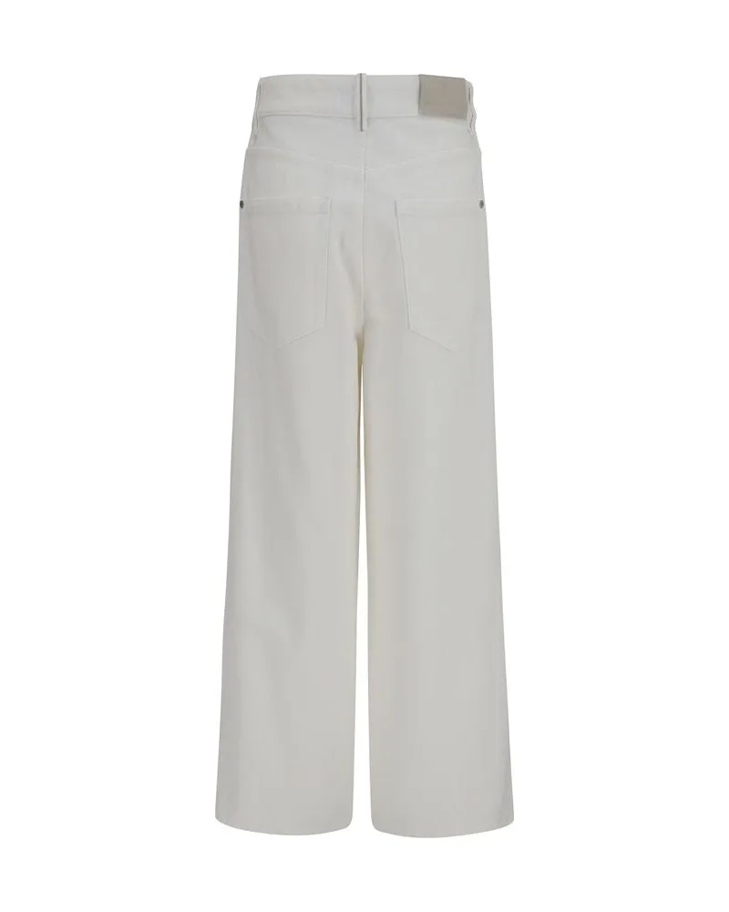 Brunello Cucinelli Women Beige Cotton Jeans Denim Clothing Beige