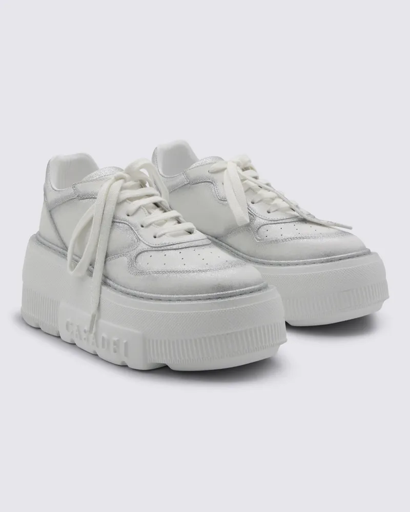 Casadei Women's Sneakers Bianco-Argento _cover Le Sole El Bianco/argento White