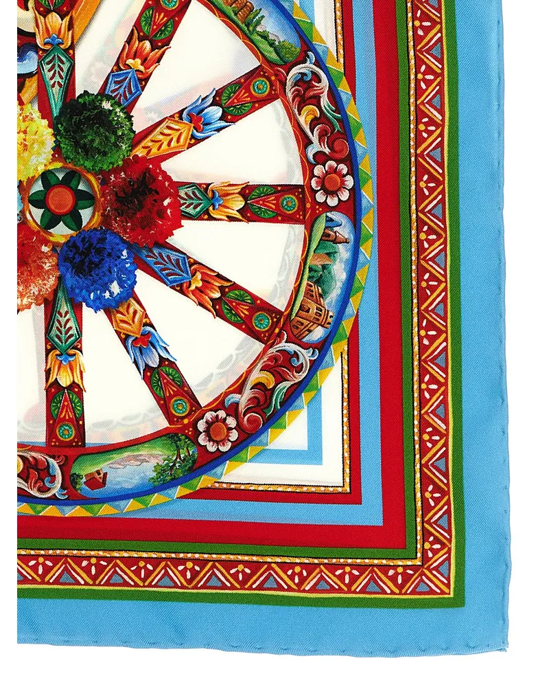 Dolce & Gabbana Carretto Scarf — Blue Blue