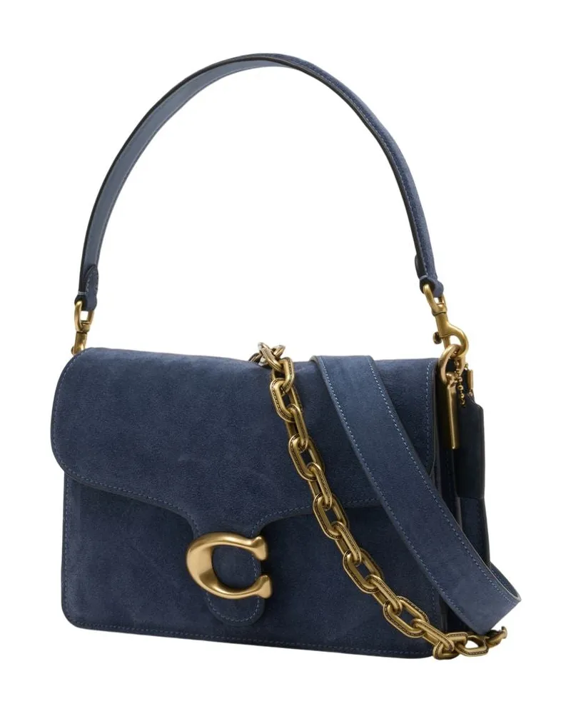 Coach Women's Tabby Chain Shoulder Bag -  Leather Blue Calfskin Shoulder-Hobo-Bags Blue