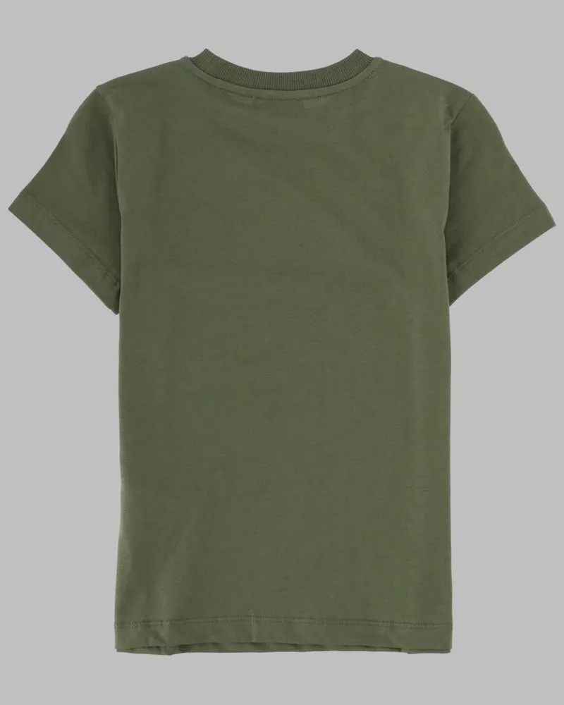Moschino Logo-Embroidered Cotton T-Shirt — Green Green
