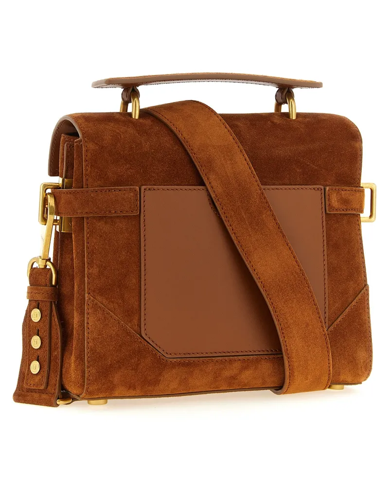 Balmain Women's Brown Calfskin Handbag Bag Brown
