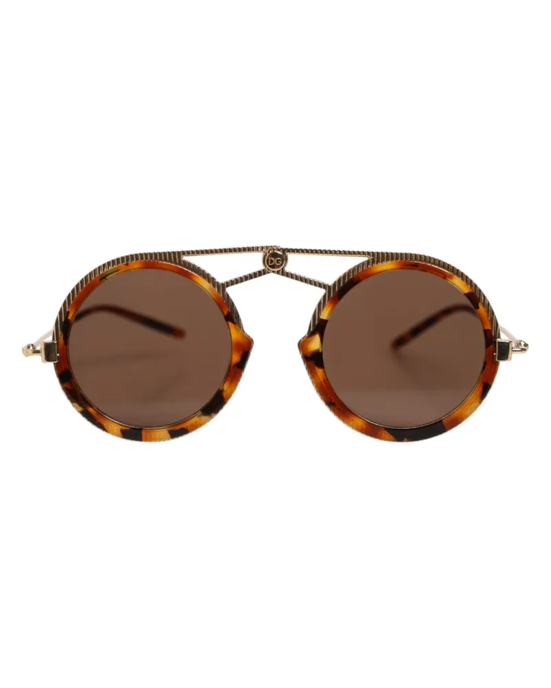 Dolce & Gabbana Women's Gold Havana Frame Dg Fatto A Mano Eyewea Sunglasses Gold