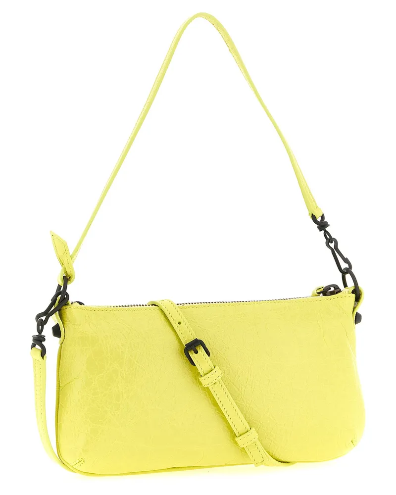Balenciaga Le City Pouch Lambskin Leather Shoulder Bag — Yellow Yellow