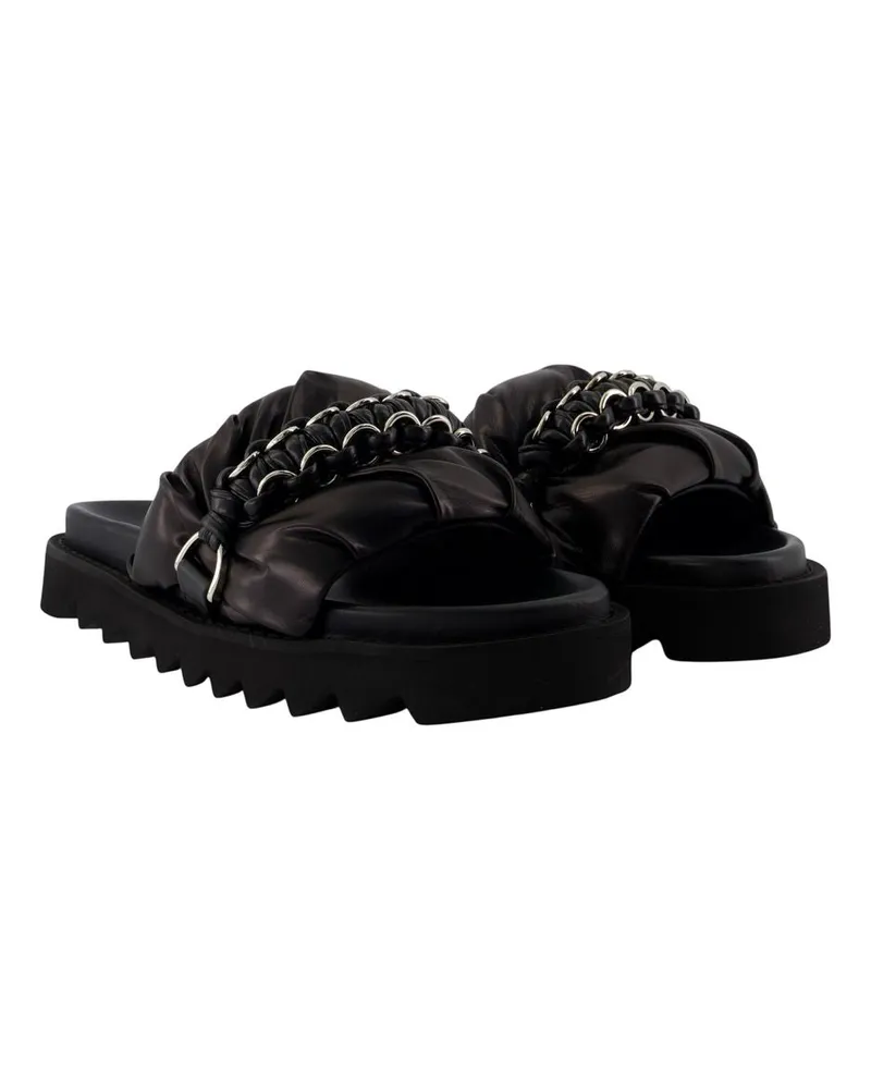 Toga Women's Leather Padded Sandal Black Calfskin Black