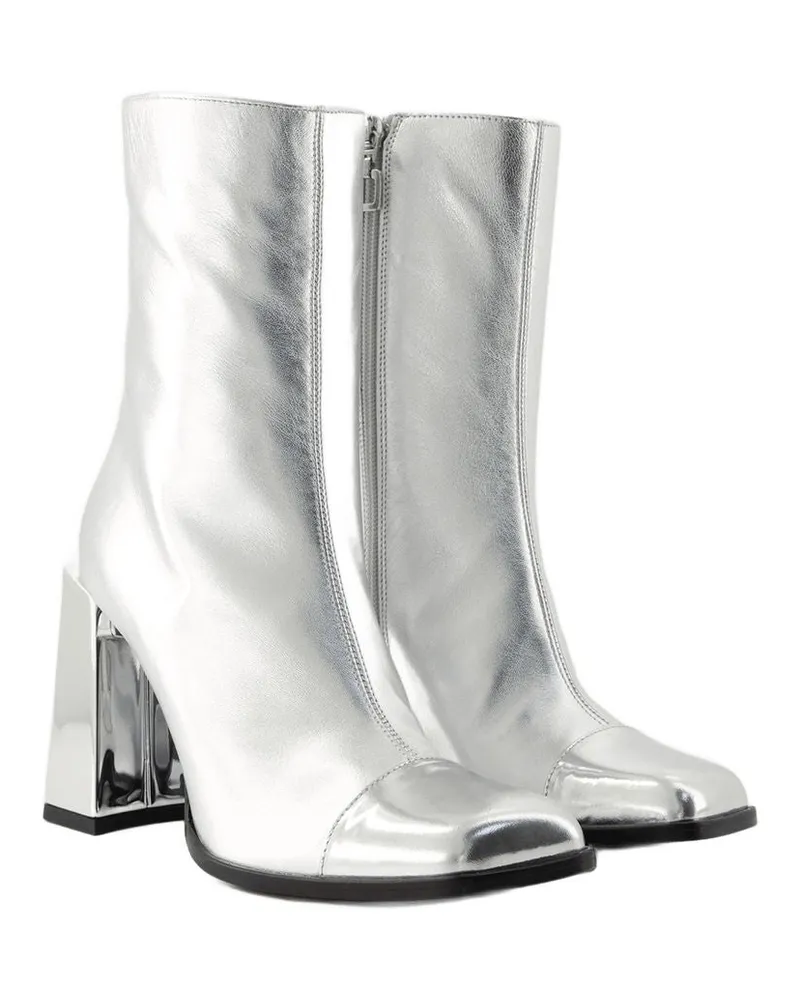 Carel Women's Moon Boots -  Leather Metallic Shoes Metallic