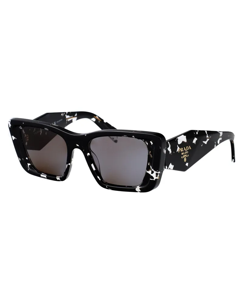 Prada 0PR Black Crystal Tortoise Acetate Sunglasses — Black Black
