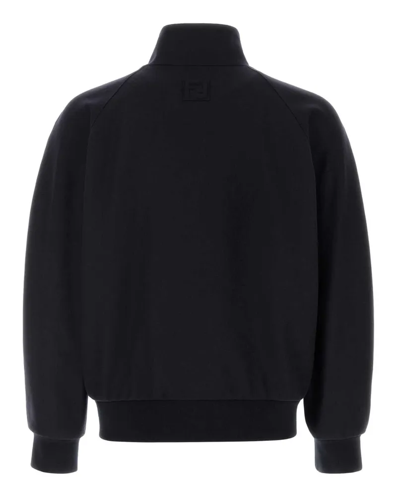 Fendi Men's Cashmere Jacket Black Elastane Black