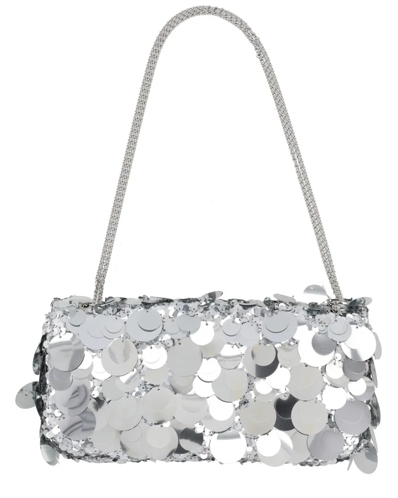 Paco Rabanne Sparkle Baguette Shoulder Bag — Silver Silver