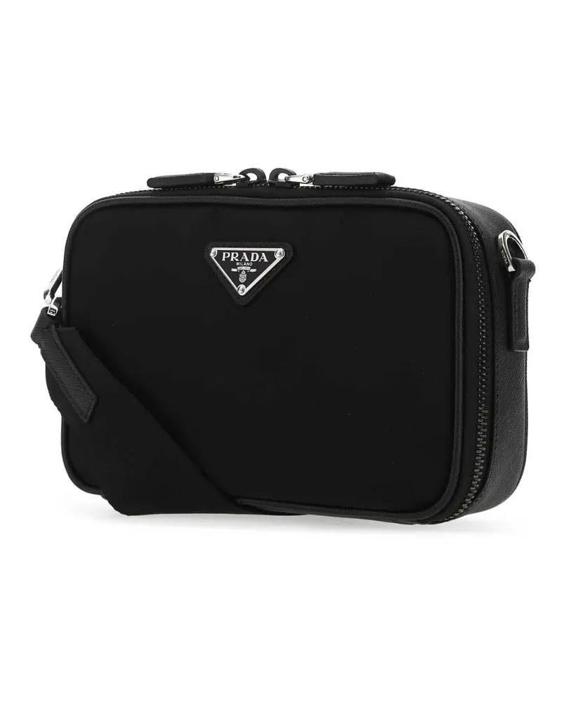 Prada Men's Black Leather And Nylon Crossbody Bag F0002 Borse A Tracolla Black