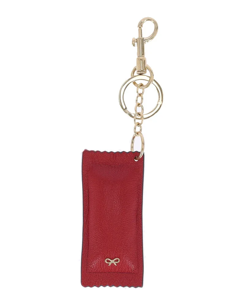 Anya Hindmarch Women's Keychains Red Goat Leather Red