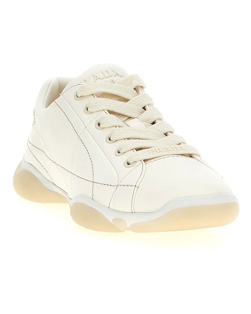Prada Nappa Leather Sneaker — White White