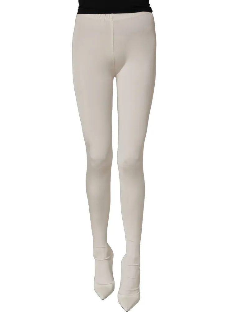 Dolce & Gabbana Women's Jersey-Tights Pump White Fabric White