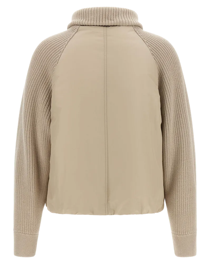 Brunello Cucinelli Women's Beige Cotton Full-Length Jacket Clothing Beige
