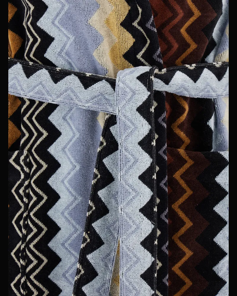 Missoni Home Unisex Bathrobe Zig Zag Multicolour Towels & Bath Robes Multicolor