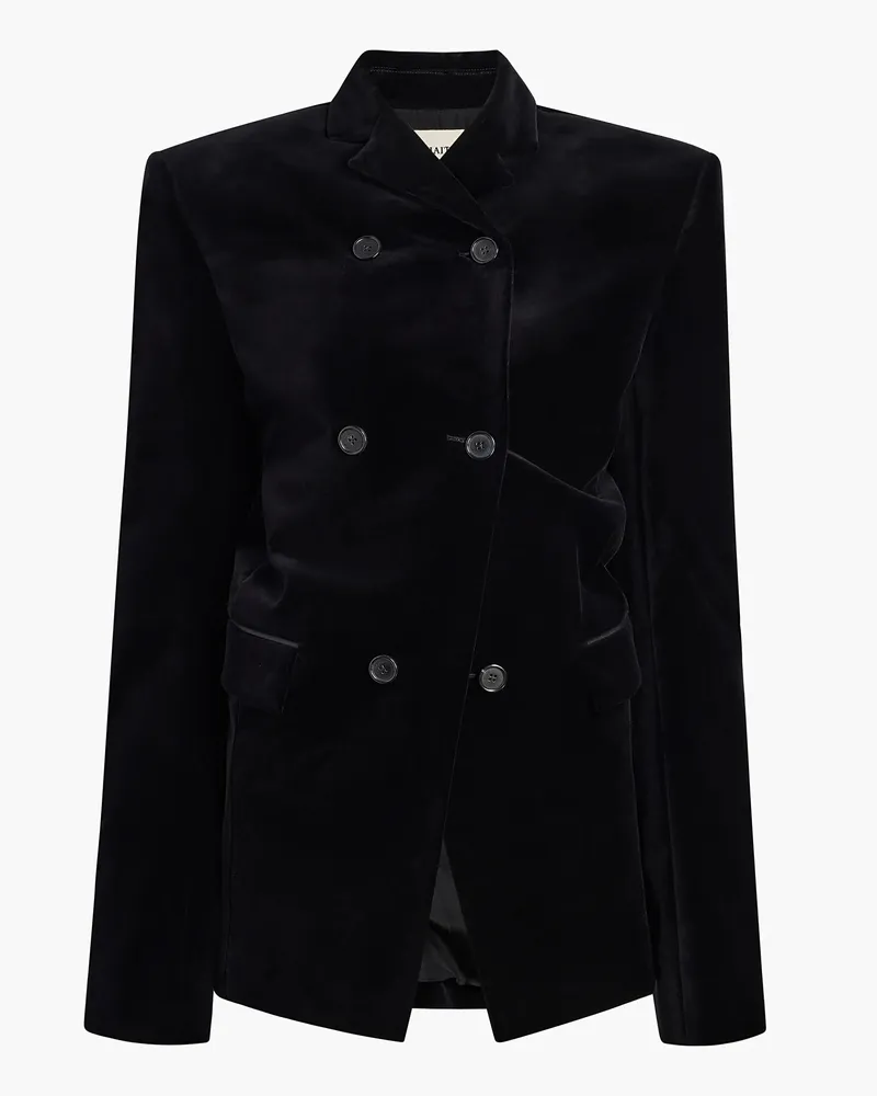 KHAITE Velvet Blazer — Black Black