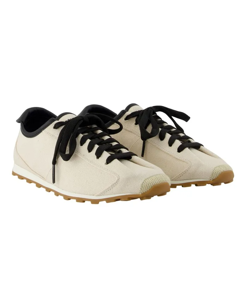 Jacquemus Women's Les Tennis -  Leather Beige Lambskin Shoes Sneakers Beige