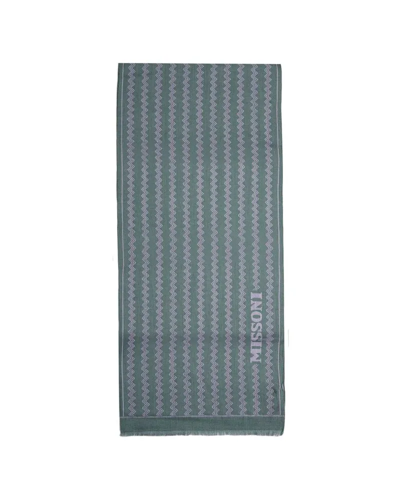 Missoni Women's Scarf Green-Lavender Wool Accessories Green