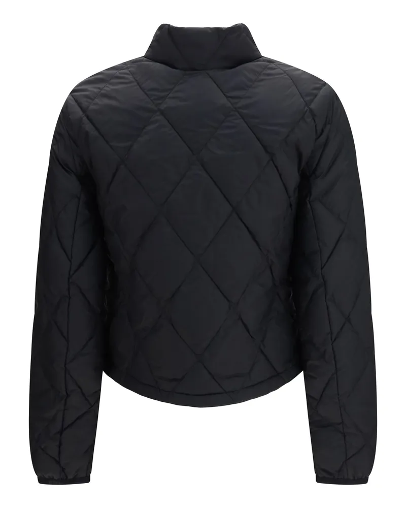 Burberry Women's Bramford Quilted Nylon Jacket With Check Tape Black Polyamide Down Coat 
