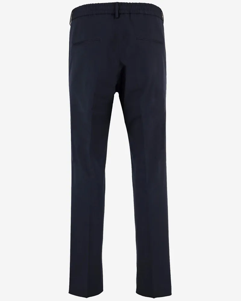 Tagliatore Men's Pants Stretch Cotton Navy Trousers Navy