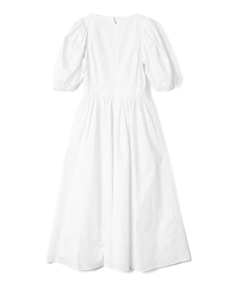 ROTATE Birger Christensen Puff Sleeve Dress — White White