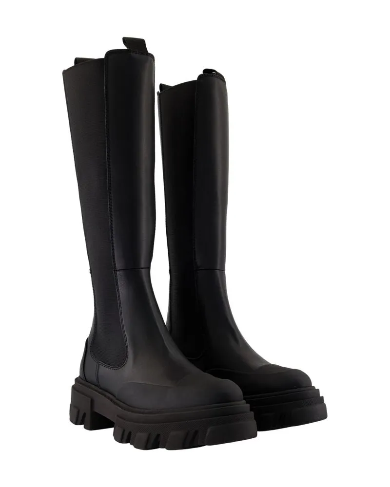 Ganni Women's Chelsea Boot Black Plastic Black