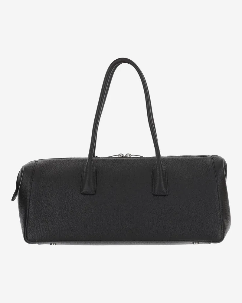 Saint Laurent Women's Shoulder Bag Hammered Leather Black Black