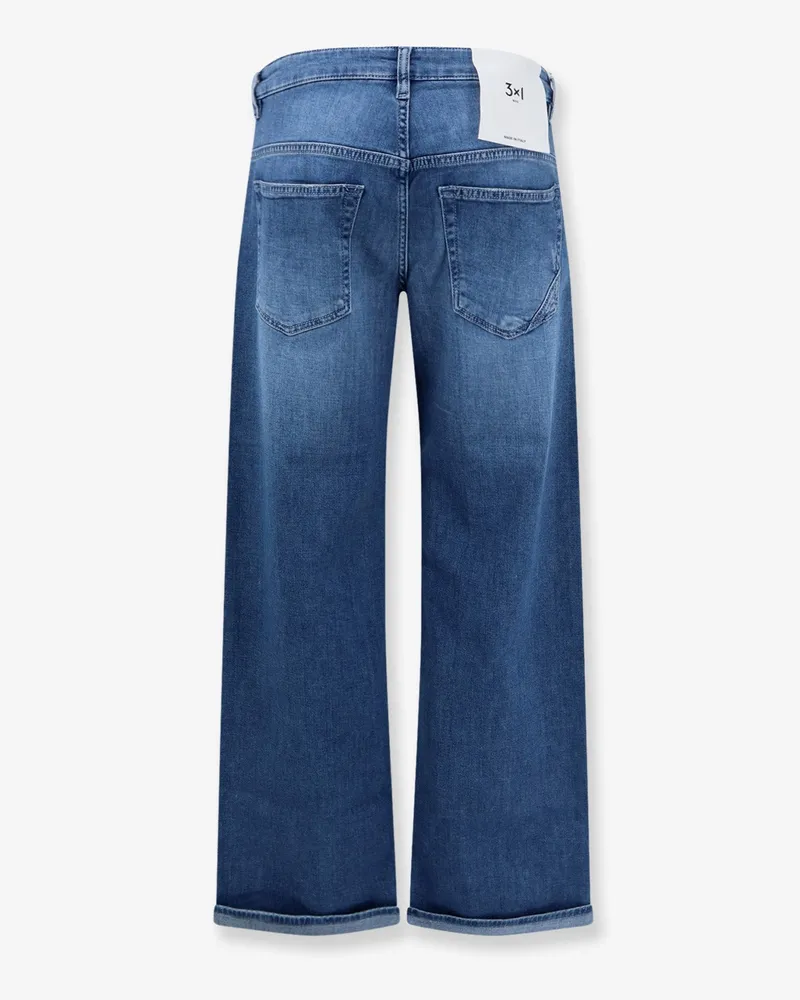 3x1 Women's Jeans Charlie Blue Denim Cotton Blue