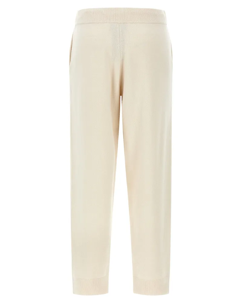 Yves Salomon Wool and Cashmere Blend Joggers — Cream Cream