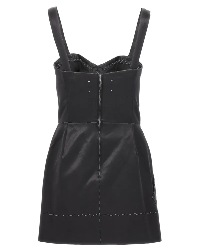 Maison Margiela Women's Black Acetate Short Dress Black