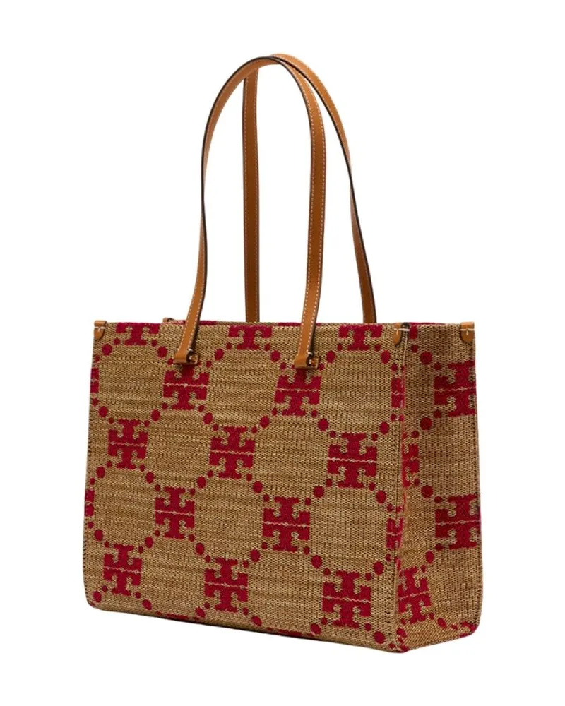 Tory Burch Women's T-Monogram Shopper Bag -  Synthetic Beige Totes-Shopping-Bags Beige