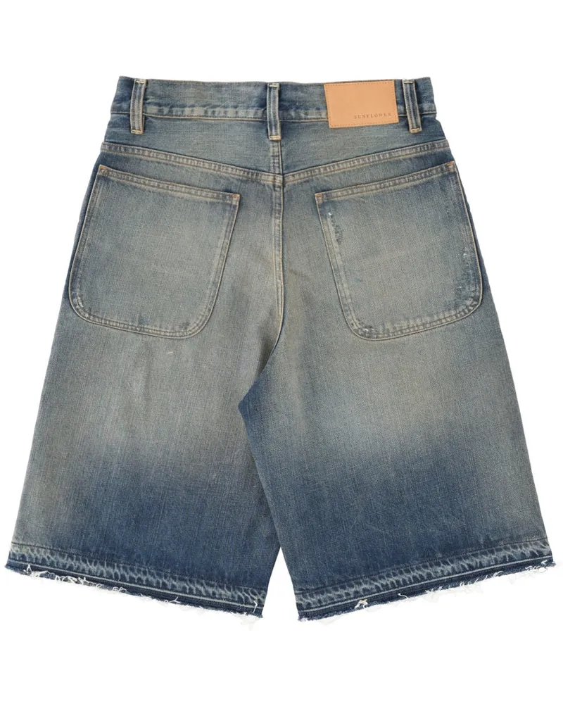 Sunflower Wide-Fit Cotton Denim Shorts — Blue Blue