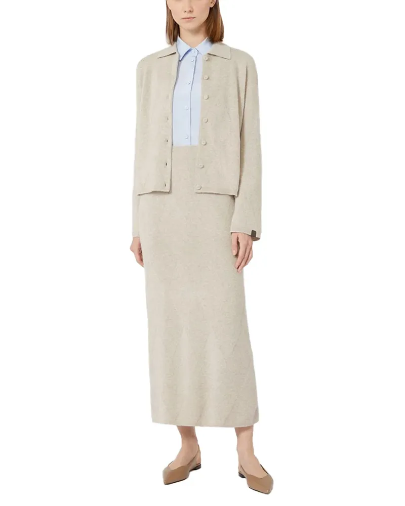 Max Mara Cashmere Argyle Skirt 