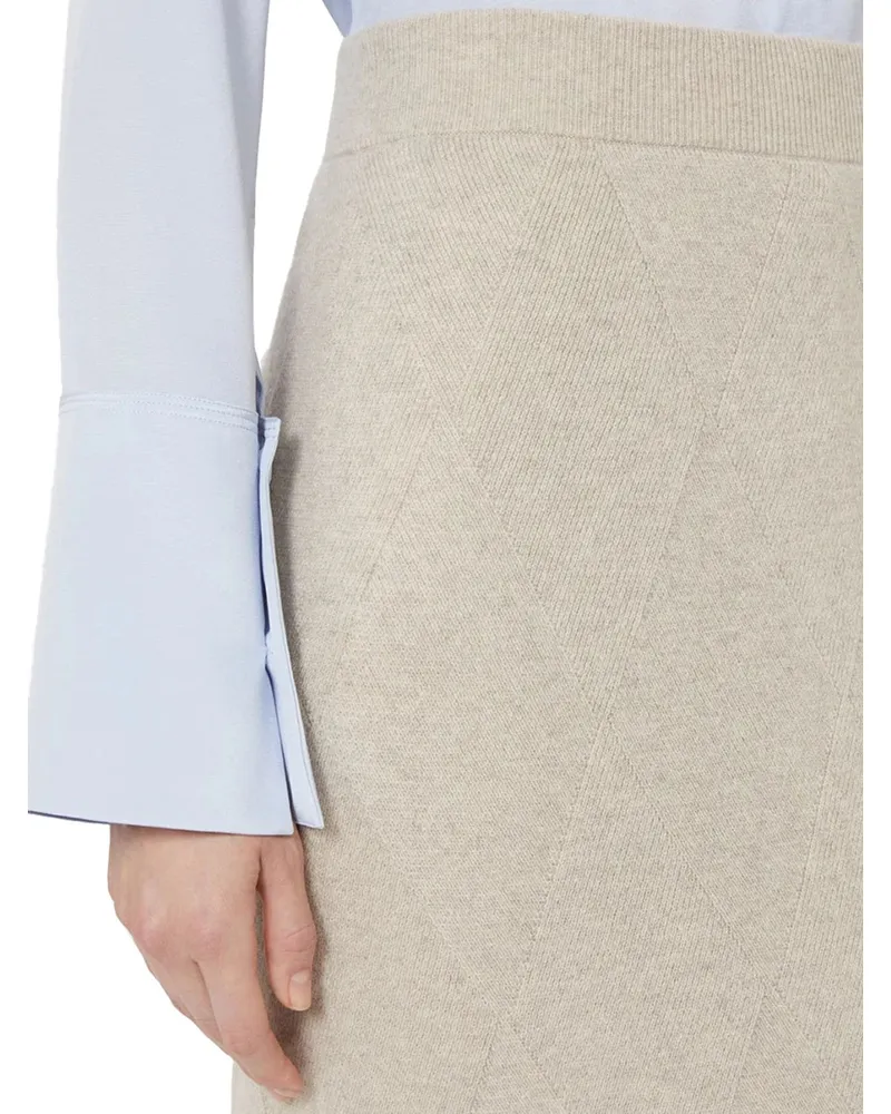 Max Mara Cashmere Argyle Skirt 
