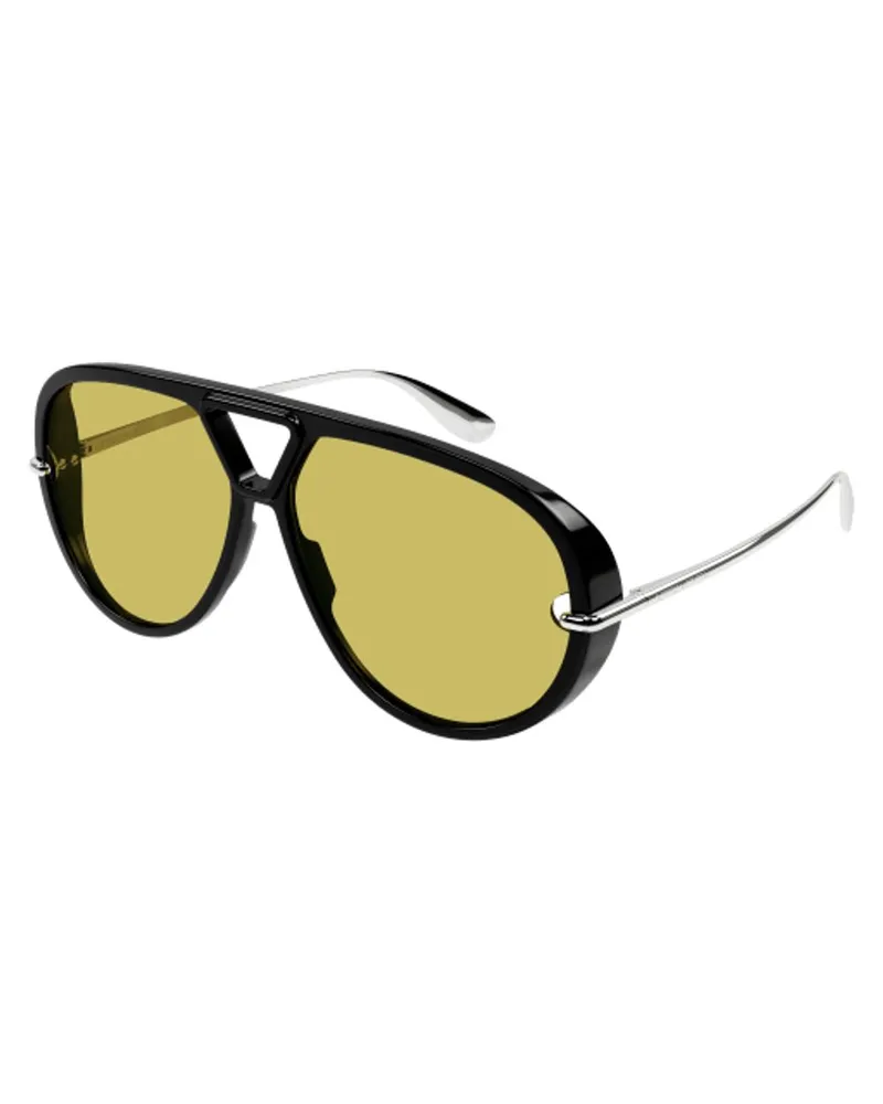 Bottega Veneta 769232V2Q30 Pilot-Frame Sunglasses — Black Black