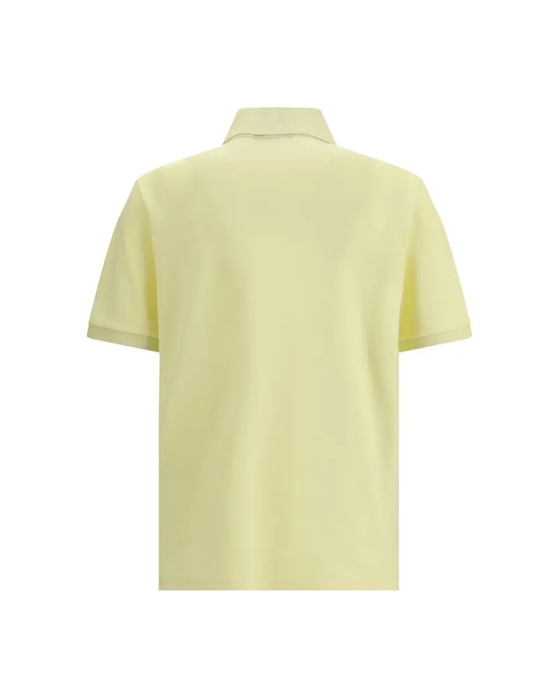 Thom Browne Men's Bicolor Cotton Polo Shirt Yellow