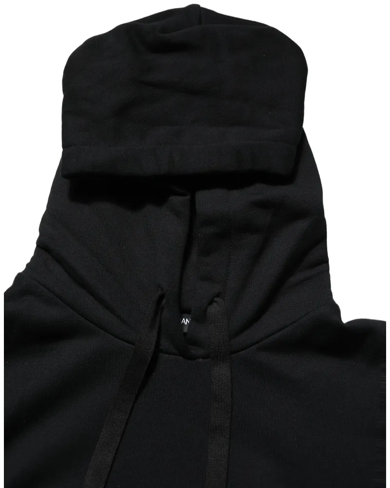 Dolce & Gabbana Women's Blackwhite Appliqué Hooded Sweatshirt Sweater Black Cotton Clothing Black