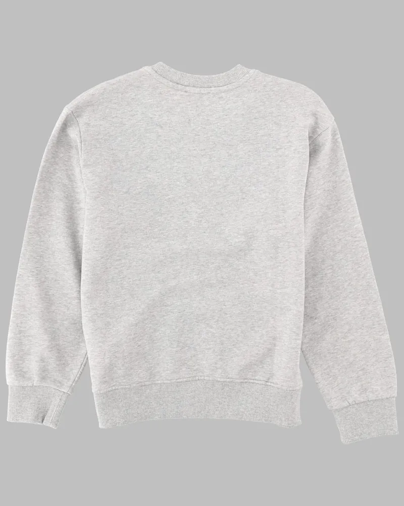 Diesel Frayed Logo Sweatshirt — Gray Gray