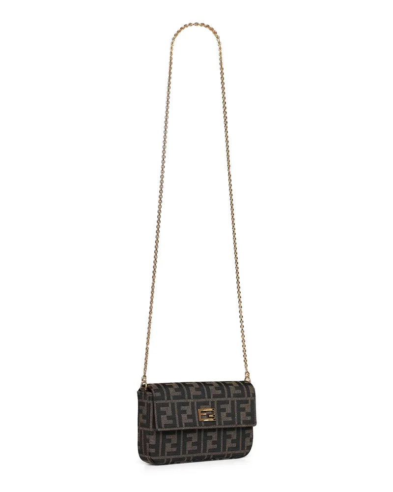 Fendi Baguette Wallet on Chain — Brown Brown