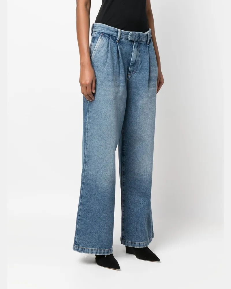 ARMARIUM Wide-Leg Denim Shorts — Indigo Indigo