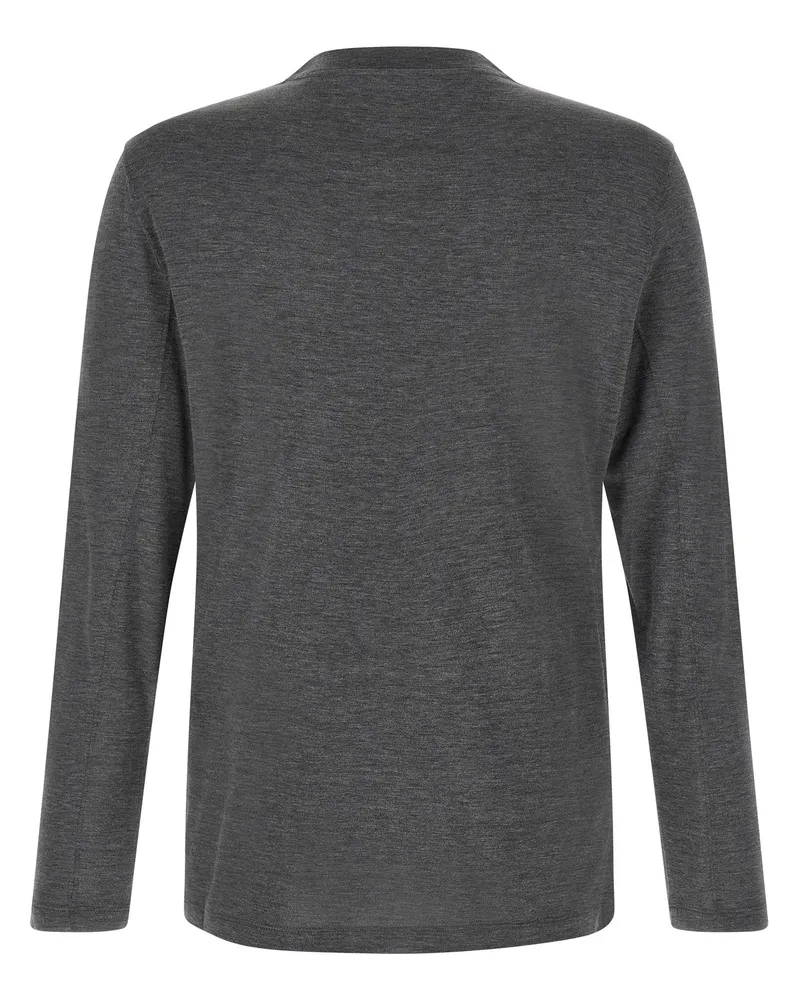 Brunello Cucinelli Silk and Cotton Jersey T-Shirt — Grey Grey